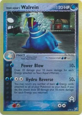 Team Aqua's Walrein Reverse Holo 6 Normal