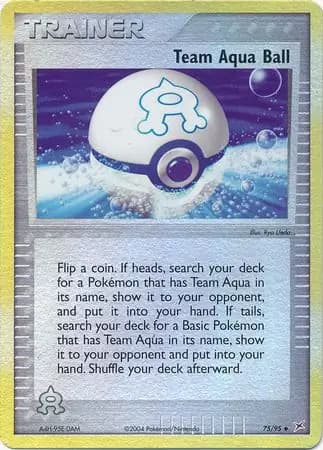 Team Aqua Ball Reverse Holo 75 Normal