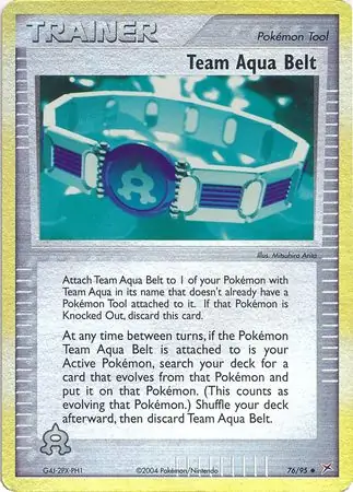 Team Aqua Belt Reverse Holo 76 Normal
