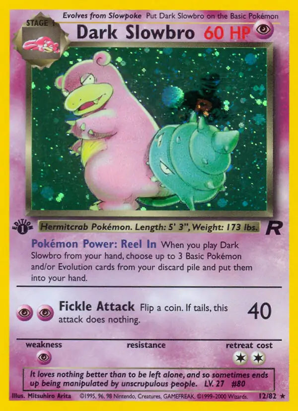 Dark Slowbro Holo 12