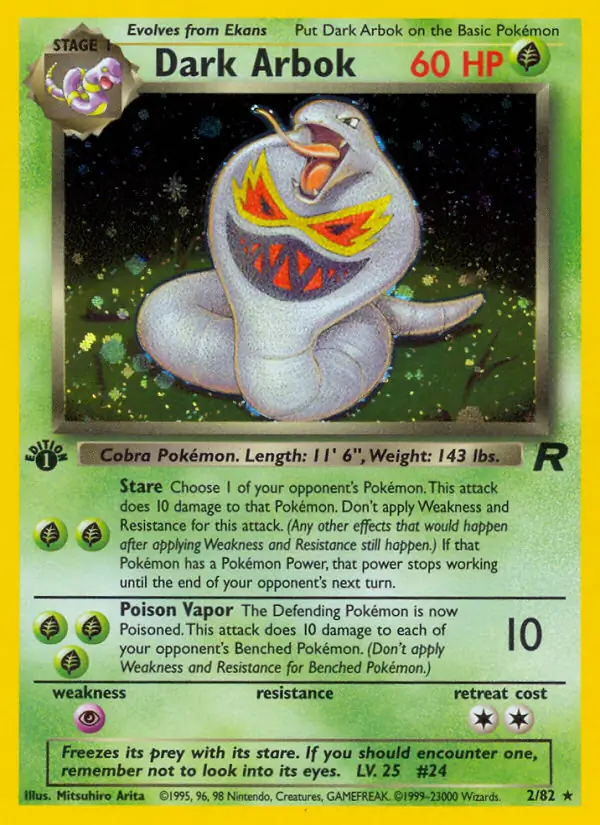 Dark Arbok Holo 2 Normal