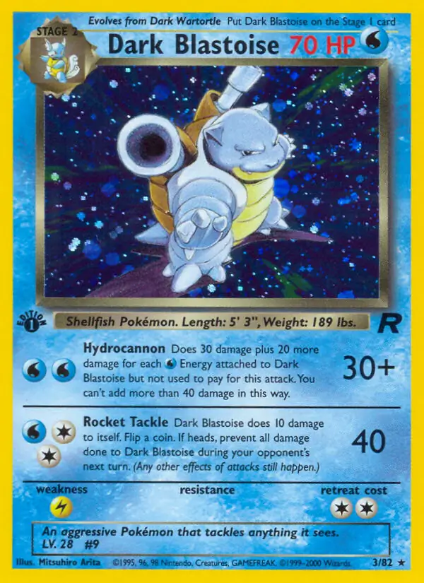 Dark Blastoise Holo 3 Normal