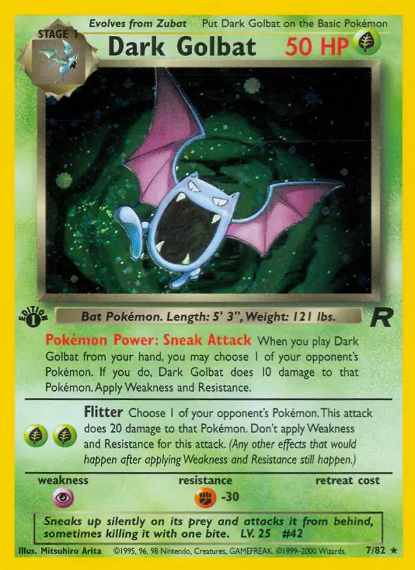 Dark Golbat Holo 7