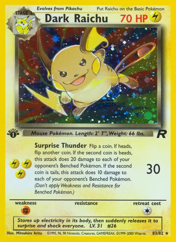 Dark Raichu Holo 83 Normal
