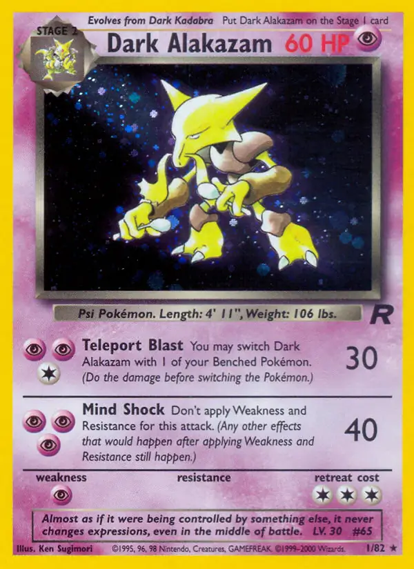Dark Alakazam Holo 1 Normal
