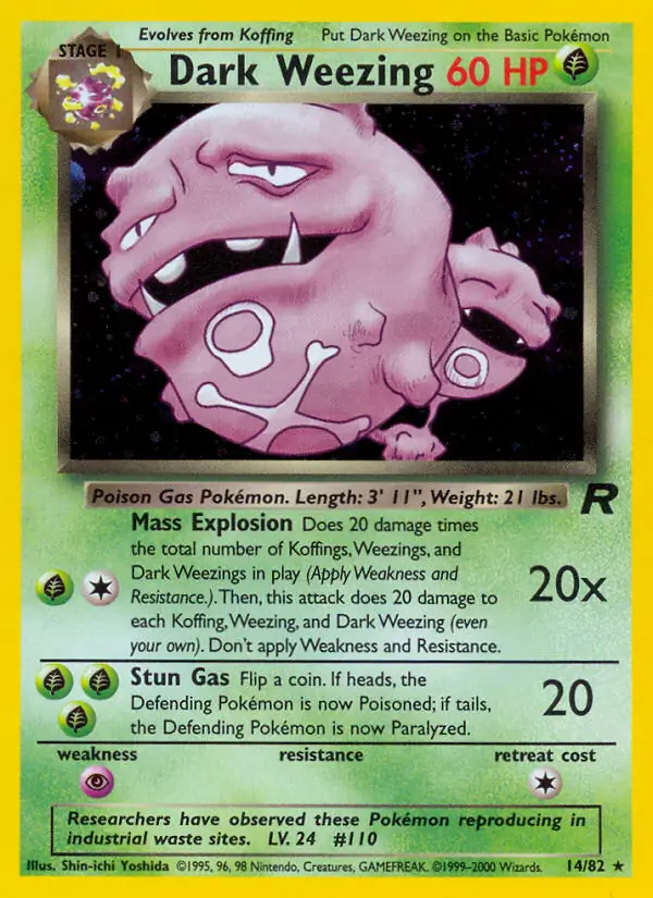 Dark Weezing Holo 14 Normal