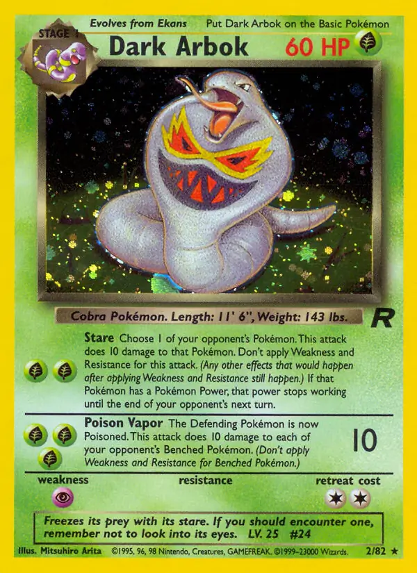 Dark Arbok Holo 2 Normal