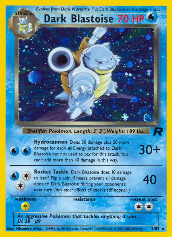 Dark Blastoise Holo 3
