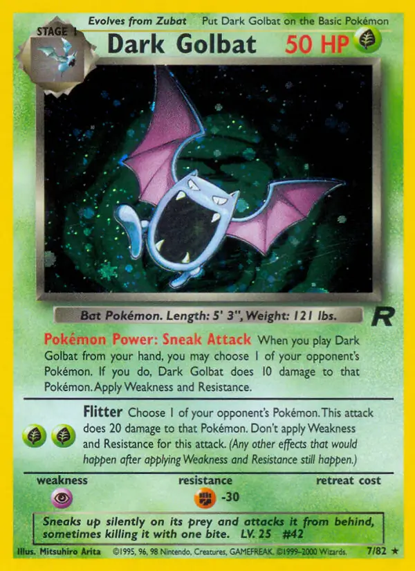 Dark Golbat Holo 7 Normal