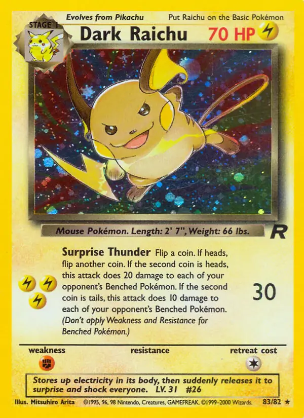 Dark Raichu Secret 83 Normal