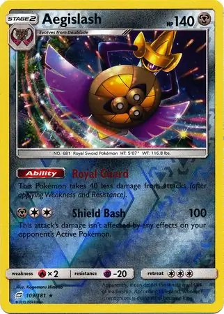 Aegislash Reverse Holo 109 Normal