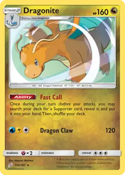 Dragonite Holo 119 Normal