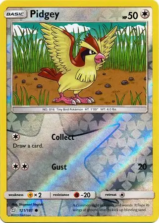 Pidgey Reverse Holo 121 Normal