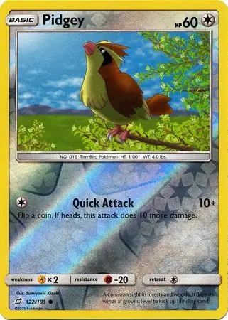 Pidgey Reverse Holo 122 Normal