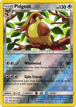 Pidgeot Reverse Holo 124 Normal
