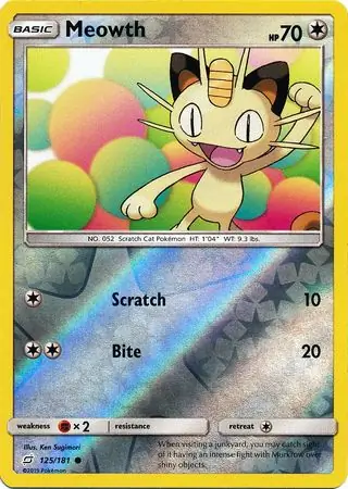 Meowth Reverse Holo 125 Normal