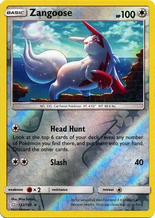 Zangoose Reverse Holo 132 Normal