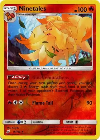 Ninetales Reverse Holo 16 Normal