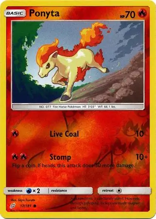 Ponyta Reverse Holo 17 Normal
