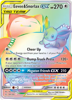 Eevee & Snorlax GX Secret 191