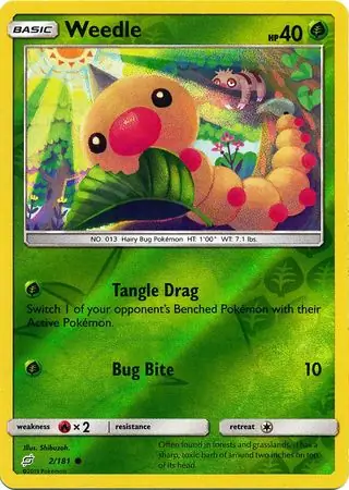 Weedle Reverse Holo 2 Normal