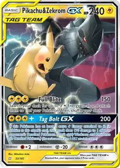 Pikachu & Zekrom GX 33