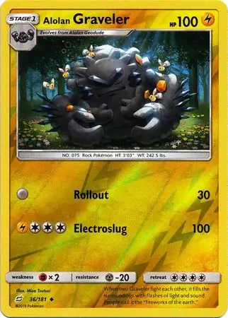 Alolan Graveler Reverse Holo 36 Normal