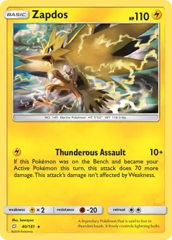 Zapdos Holo 40 Normal