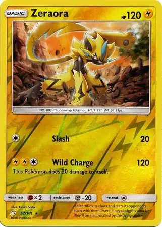 Zeraora Reverse Holo 52