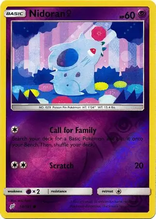 Nidoran F Reverse Holo 54