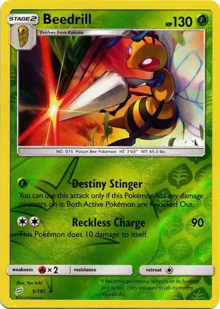 Beedrill Reverse Holo 5 Normal