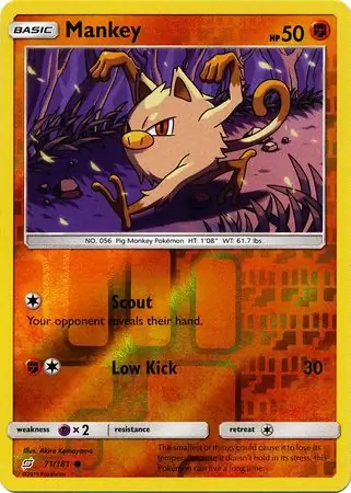 Mankey Reverse Holo 71 Normal