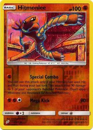 Hitmonlee Reverse Holo 73 Normal