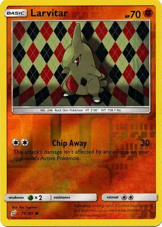Larvitar Reverse Holo 79 Normal