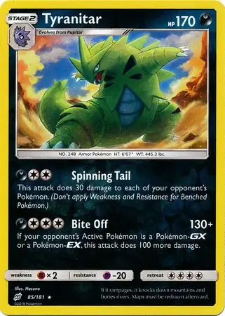 Tyranitar Reverse Holo 85 Normal
