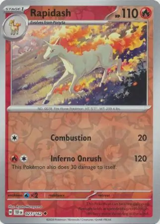 Rapidash Reverse Holo 027 Normal