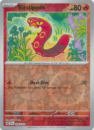 Sizzlipede Reverse Holo 036 Normal