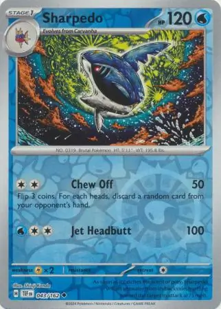 Sharpedo Reverse Holo 043 Normal