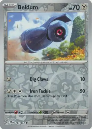 Beldum Reverse Holo 113 Normal