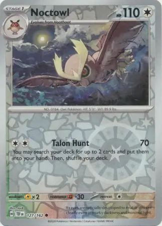 Noctowl Reverse Holo 127 Normal
