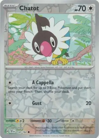 Chatot Reverse Holo 132 Normal