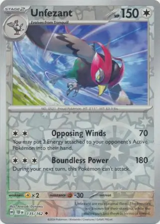 Unfezant Reverse Holo 135