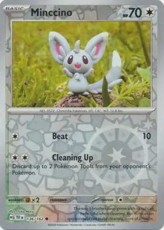 Minccino Reverse Holo 136 Normal