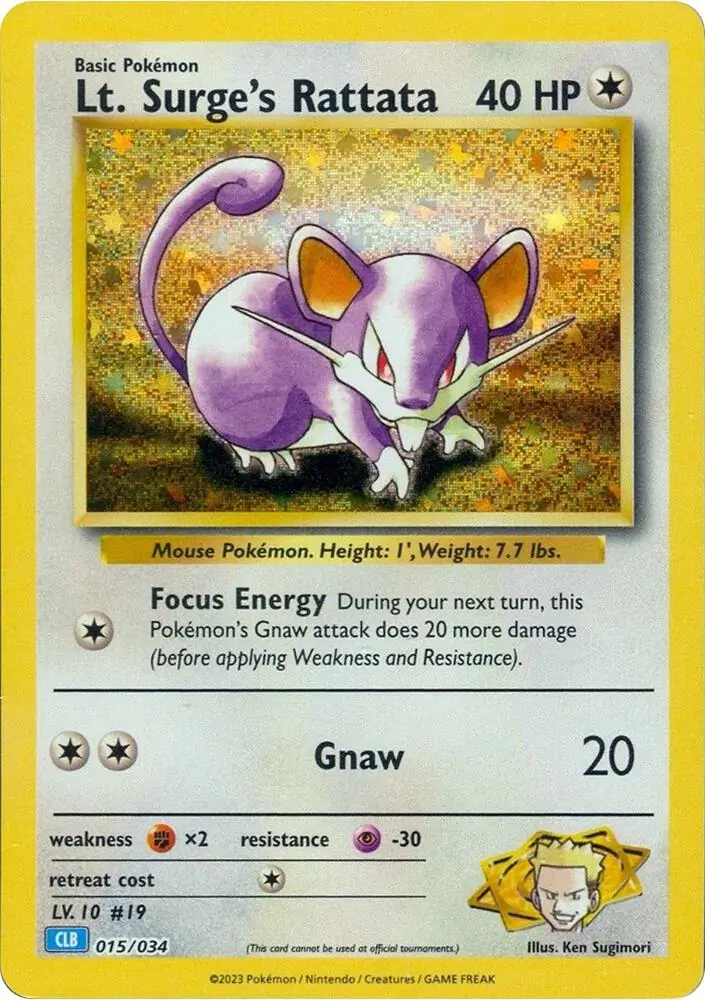 Lt. Surge's Rattata 015 Normal