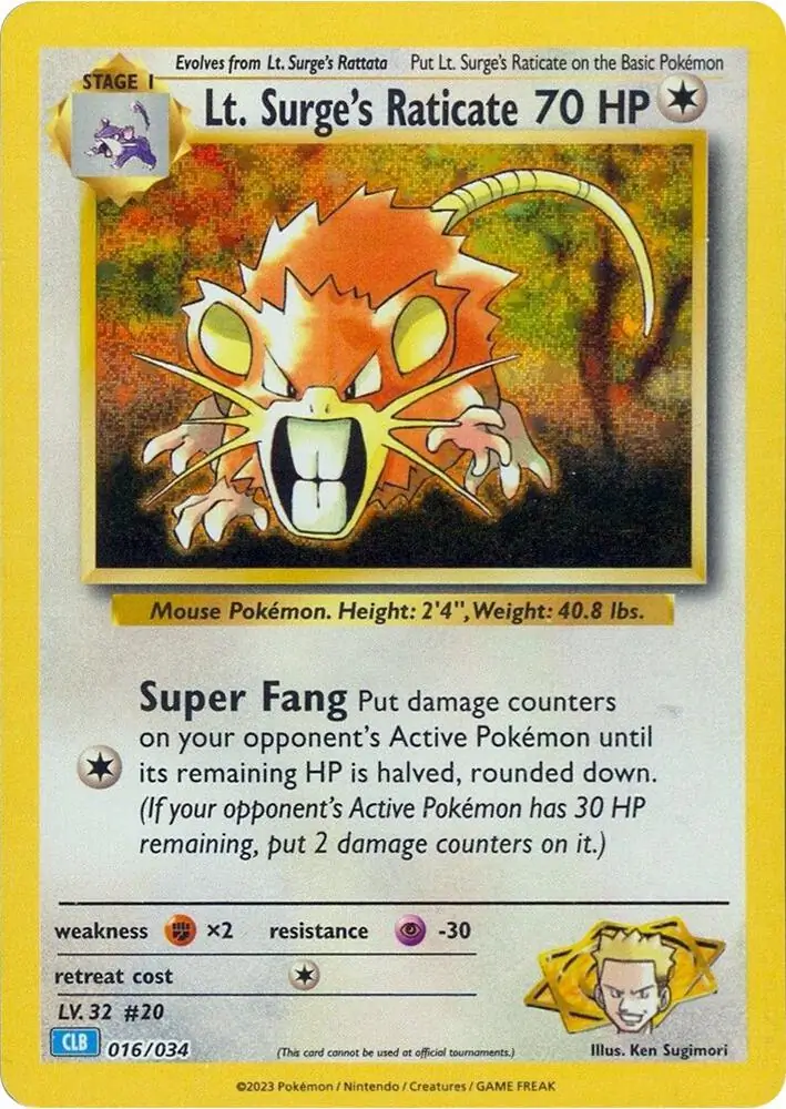 Lt. Surge's Raticate 016