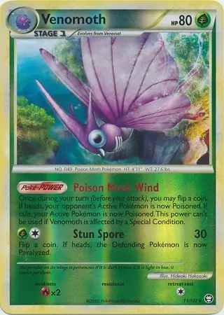 Venomoth Reverse Holo 11 Normal