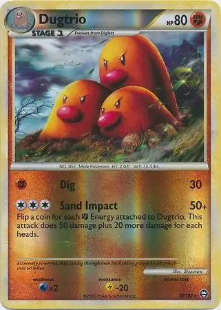 Dugtrio Reverse Holo 19 Normal