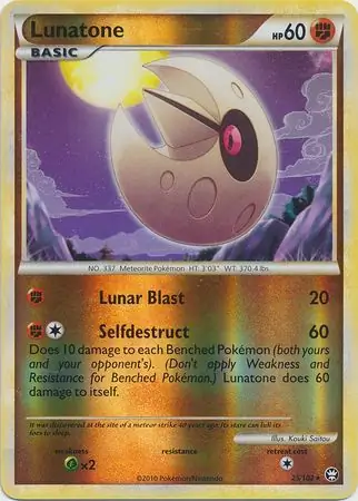 Lunatone Reverse Holo 25 Normal