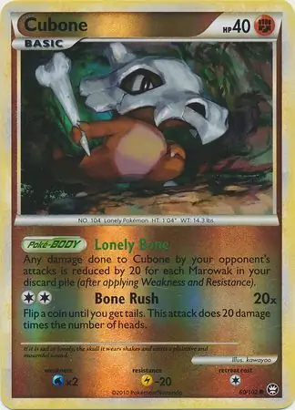 Cubone Reverse Holo 60 Normal