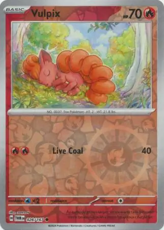 Vulpix Reverse Holo 026 Normal